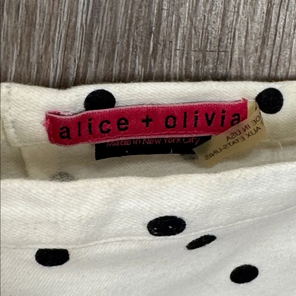Alice + Olivia Cream and Black Polka Dot set - Picture 2 of 9